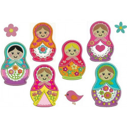 Stickserie - Matroschka Püppchen